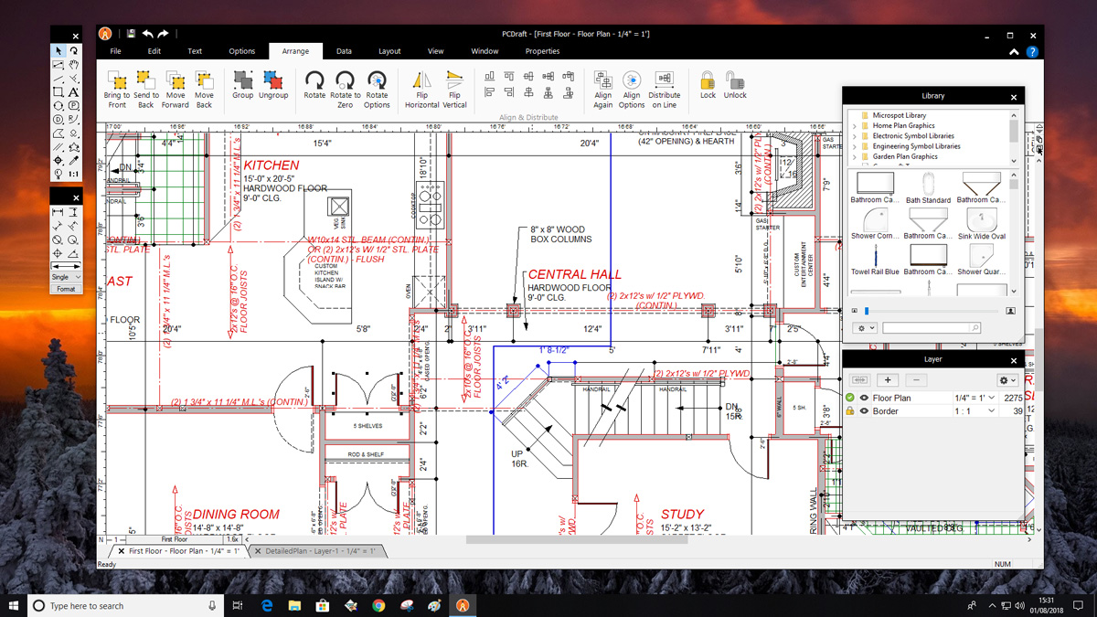 PC Draft Professional Powerful 2D CAD, drafting, technical