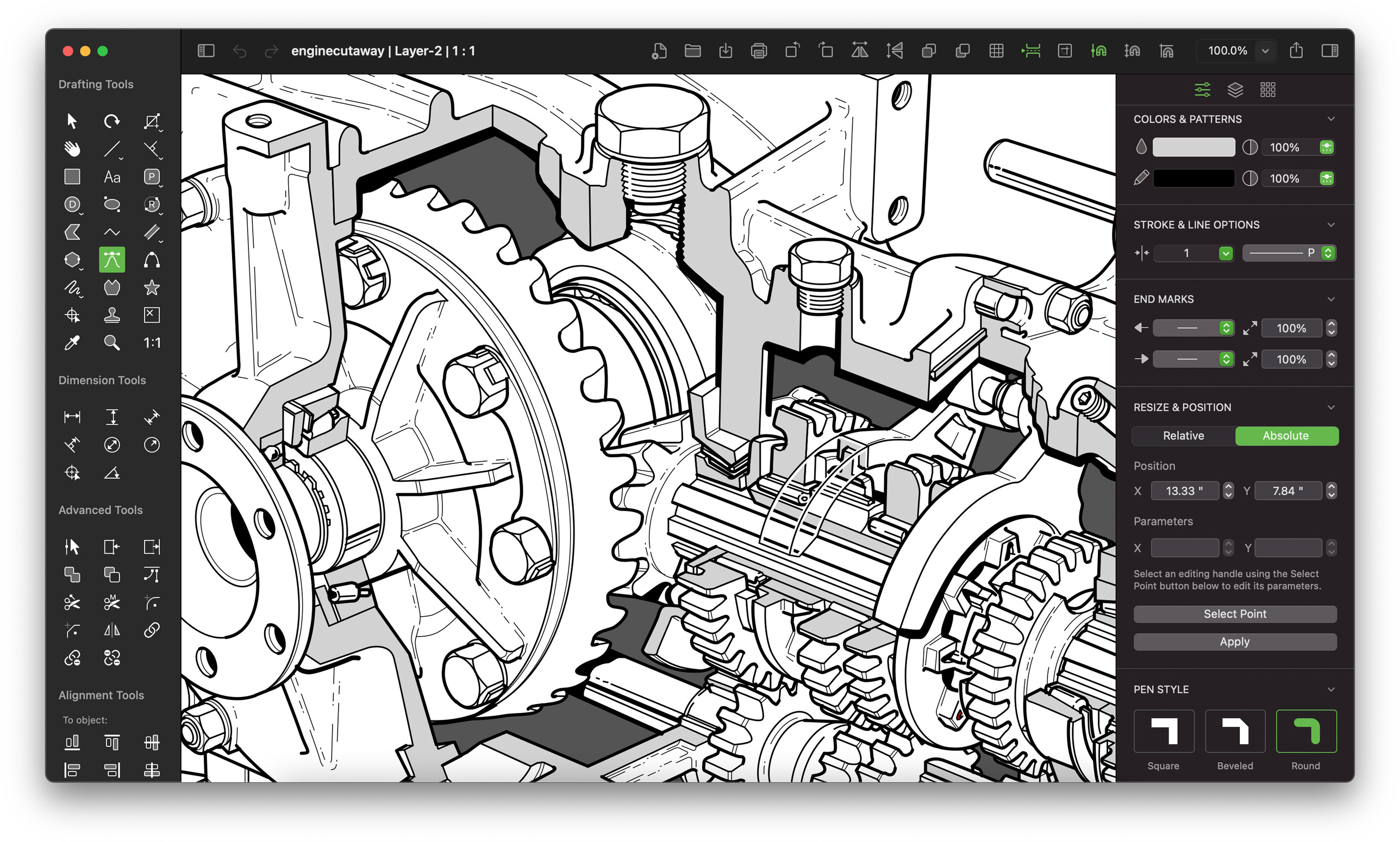 MacDraft Technical Illustration